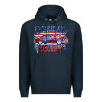 Navy American honey 4th of july Premium Hoodie - CowGirlArtShop