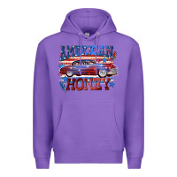 Purple American honey 4th of july Premium Hoodie - CowGirlArtShop
