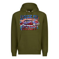 Army Green American honey 4th of july Premium Hoodie - CowGirlArtShop