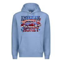 Colony Blue American honey 4th of july Premium Hoodie - CowGirlArtShop