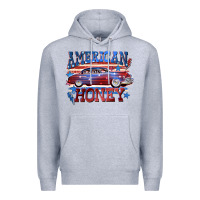 Heather Grey American honey 4th of july Premium Hoodie - CowGirlArtShop
