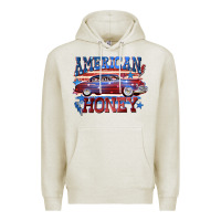 Oatmeal Heather American honey 4th of july Premium Hoodie - CowGirlArtShop