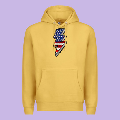 American Lightning Bold 4th Of July Premium Hoodie Designed By Cowgirlartshop