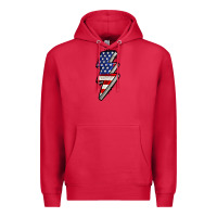 Cardinal American lightning bold 4th of july Premium Hoodie - CowGirlArtShop