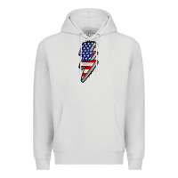 Dove Grey American lightning bold 4th of july Premium Hoodie - CowGirlArtShop