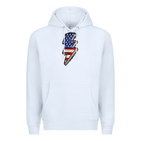 White American lightning bold 4th of july Premium Hoodie - CowGirlArtShop
