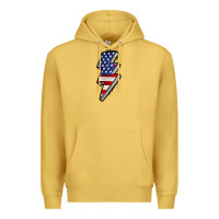 Antique Gold American lightning bold 4th of july Premium Hoodie - CowGirlArtShop
