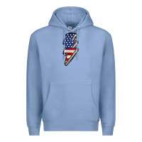 Colony Blue American lightning bold 4th of july Premium Hoodie - CowGirlArtShop