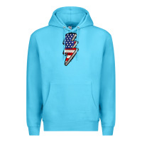 Ocean Blue American lightning bold 4th of july Premium Hoodie - CowGirlArtShop