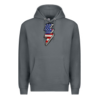 Rock American lightning bold 4th of july Premium Hoodie - CowGirlArtShop