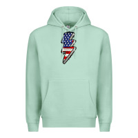 Seafoam American lightning bold 4th of july Premium Hoodie - CowGirlArtShop