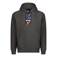 Smoke American lightning bold 4th of july Premium Hoodie - CowGirlArtShop