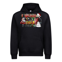 Black I Believe In Santa And Coffee Urban Hoodie - CowhideDigitalArt