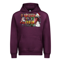 Mauve Wine I Believe In Santa And Coffee Urban Hoodie - CowhideDigitalArt