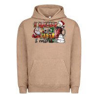 Pigment Burro I Believe In Santa And Coffee Urban Hoodie - CowhideDigitalArt