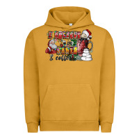 Pigment Peanut Butter I Believe In Santa And Coffee Urban Hoodie - CowhideDigitalArt