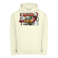 Pigment Pistachio I Believe In Santa And Coffee Urban Hoodie - CowhideDigitalArt