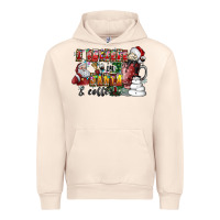 Sandshell I Believe In Santa And Coffee Urban Hoodie - CowhideDigitalArt