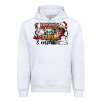 White I Believe In Santa And Coffee Urban Hoodie - CowhideDigitalArt