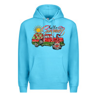 Ocean Blue hello summer Premium Hoodie - SublimationCraftShop