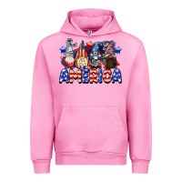 Fuchsia Pink America gnomes 4th of July Urban Hoodie - CowGirlArtShop