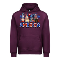Mauve Wine America gnomes 4th of July Urban Hoodie - CowGirlArtShop
