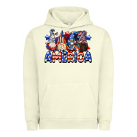 Pigment Pistachio America gnomes 4th of July Urban Hoodie - CowGirlArtShop