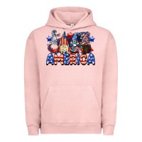 Pigment Salmon America gnomes 4th of July Urban Hoodie - CowGirlArtShop