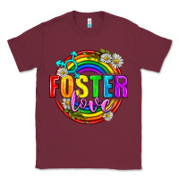 Burgundy Foster Love Pride Lgbtq Classic Tee - BundleAndBundleShop