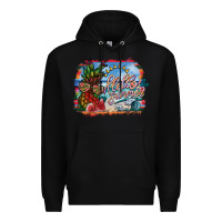 Black hello summer Premium Hoodie - SublimationCraftShop
