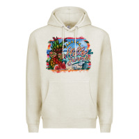 Oatmeal Heather hello summer Premium Hoodie - SublimationCraftShop