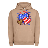 Pigment Burro American flag leopard hearts Urban Hoodie - Neo Western