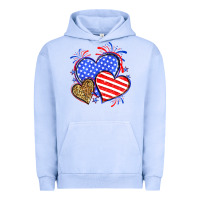 Pigment Grape Ice American flag leopard hearts Urban Hoodie - Neo Western
