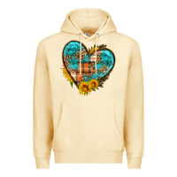 Pina Colada fall pattern heart with sunflower Premium Hoodie - HRA Design Shop