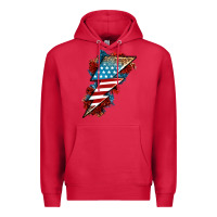Cardinal American lightning bolt Premium Hoodie - Neo Western