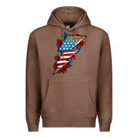 Chestnut American lightning bolt Premium Hoodie - Neo Western