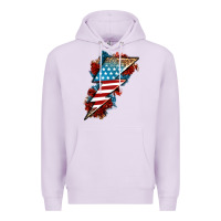 Lilac American lightning bolt Premium Hoodie - Neo Western