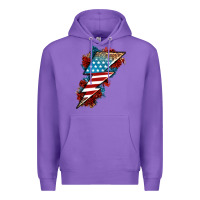 Purple American lightning bolt Premium Hoodie - Neo Western
