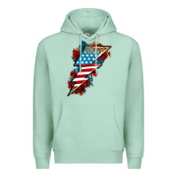Seafoam American lightning bolt Premium Hoodie - Neo Western