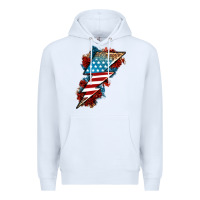 White American lightning bolt Premium Hoodie - Neo Western