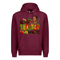 Burgundy black teacher  magic Premium Hoodie - AdoDesignShop