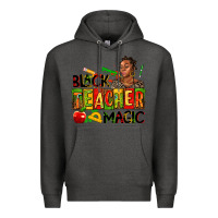 Charcoal Heather black teacher  magic Premium Hoodie - AdoDesignShop