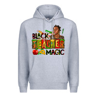 Heather Grey black teacher  magic Premium Hoodie - AdoDesignShop