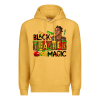 Mustard black teacher  magic Premium Hoodie - AdoDesignShop