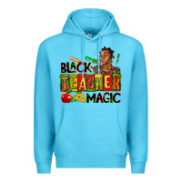 Ocean Blue black teacher  magic Premium Hoodie - AdoDesignShop