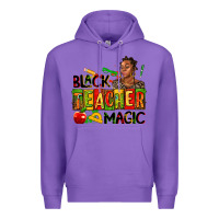 Purple black teacher  magic Premium Hoodie - AdoDesignShop