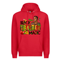Red black teacher  magic Premium Hoodie - AdoDesignShop