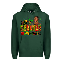 Sports Green black teacher  magic Premium Hoodie - AdoDesignShop