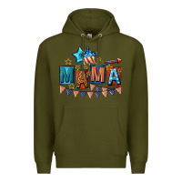 Army Green All American Mama 4th of July Premium Hoodie - CowGirlArtShop