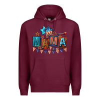 Burgundy All American Mama 4th of July Premium Hoodie - CowGirlArtShop